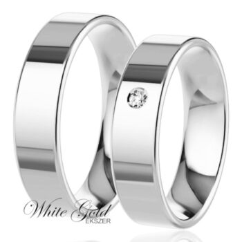 feher-arany-karikagyuru (22) Fehér arany karikagyűrű pár letisztult tükörfényes felülettel