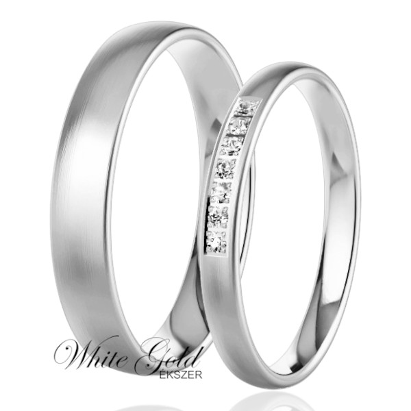 feher-arany-karikagyuru (52) Fehér arany karikagyűrű pár kősorral