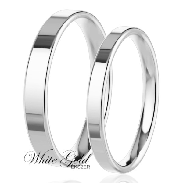 feher-arany-karikagyuru (53) Fehér arany karikagyűrű pár fényes felülettel