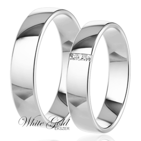 feher-arany-karikagyuru (56) Fehér arany karikagyűrű pár kősorral