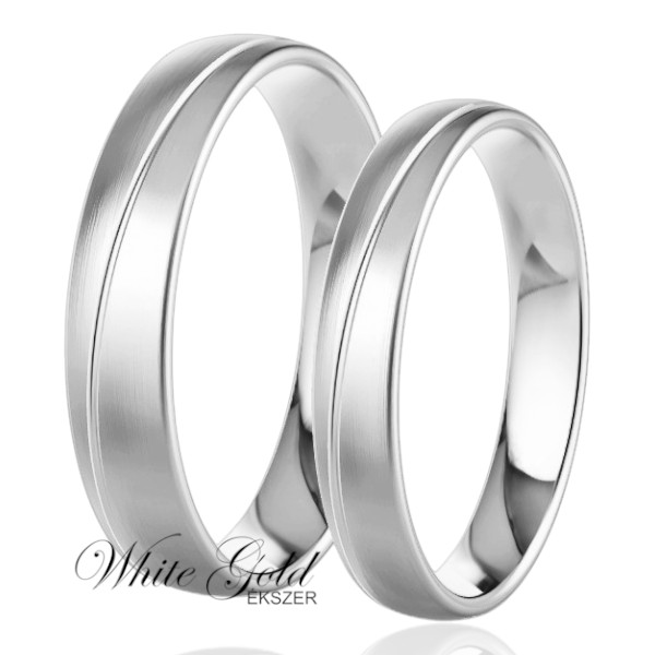 feher-arany-karikagyuru (83) Fehér arany karikagyűrű pár gyémántvéséssel