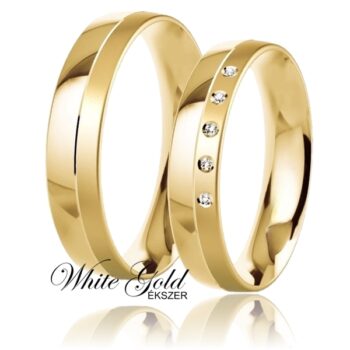 sarga_arany_karikagyuru_101 Sárga arany karikagyűrű pár matt és fényes felülettel