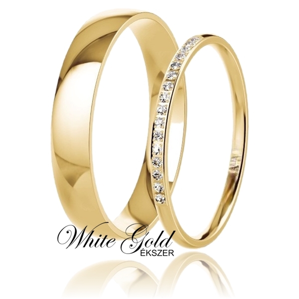 sarga_arany_karikagyuru_126 Sárga arany karikagyűrű pár keskeny női gyűrűvel