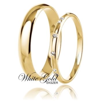 sarga_arany_karikagyuru_127 Sárga arany karikagyűrű pár apró kövekkel díszített női gyűrűvel