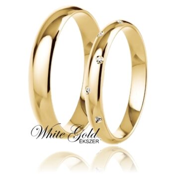 sarga_arany_karikagyuru_128 Sárga arany karikagyűrű pár apró kövekkel díszített női gyűrűvel