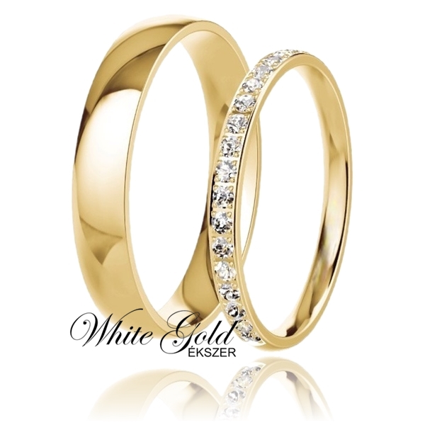 sarga_arany_karikagyuru_131 Sárga arany karikagyűrű pár körbefutó kövekkel