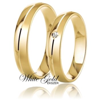sarga_arany_karikagyuru_133 Sárga arany karikagyűrű pár gyémántvéséssel és egy kővel