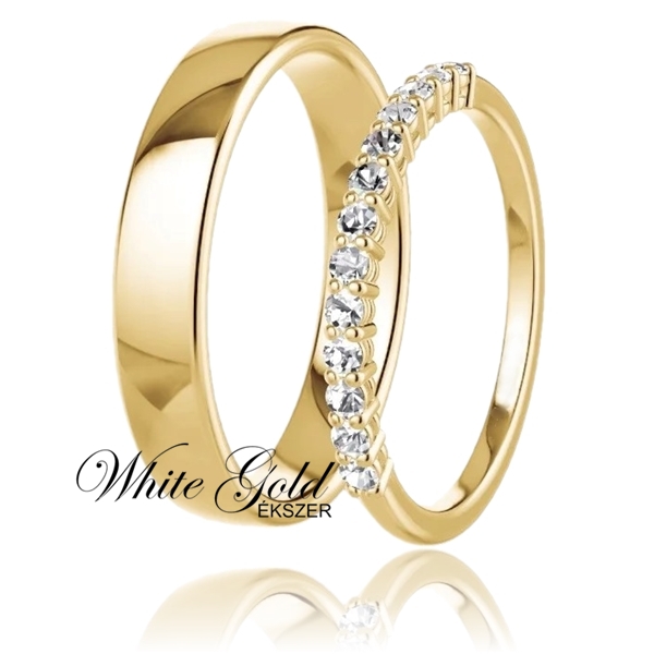 sarga_arany_karikagyuru_19 Klasszikus sárga arany karikagyűrű pár