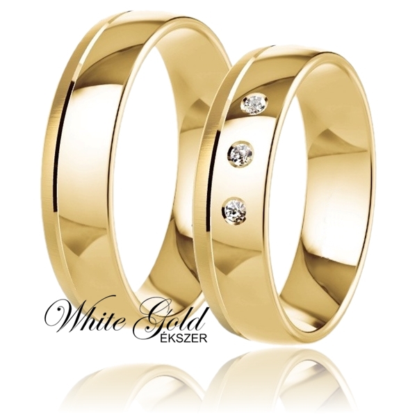 sarga_arany_karikagyuru_27 Stílusos sárga arany karikagyűrű pár