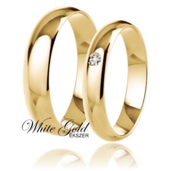 Klasszikus sárga arany karikagyűrű pár