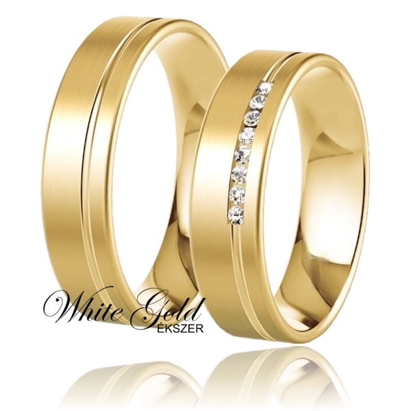 sarga_arany_karikagyuru_35 Modern sárga arany karikagyűrű pár