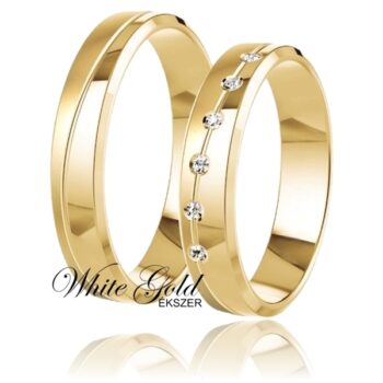 Sárga arany karikagyűrű pár