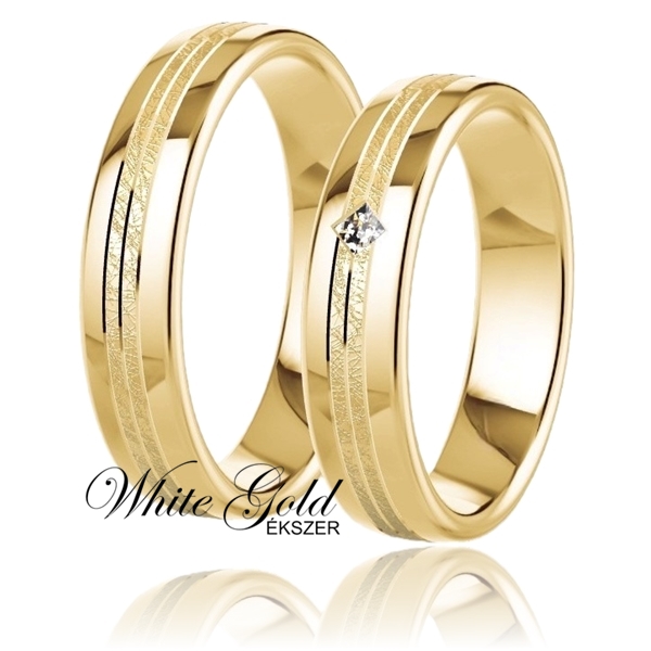 sarga_arany_karikagyuru_84 Sárga arany karikagyűrű pár jégkarc sávval