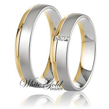 tobbszinu_arany_karikagyuru_24 Sárga és fehér arany karikagyűrű pár három kővel