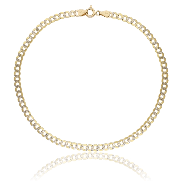 Sárga arany női bokalánc fényes szemekkel