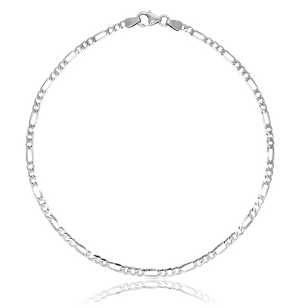 Fehér arany bokalánc figaro szemekkel