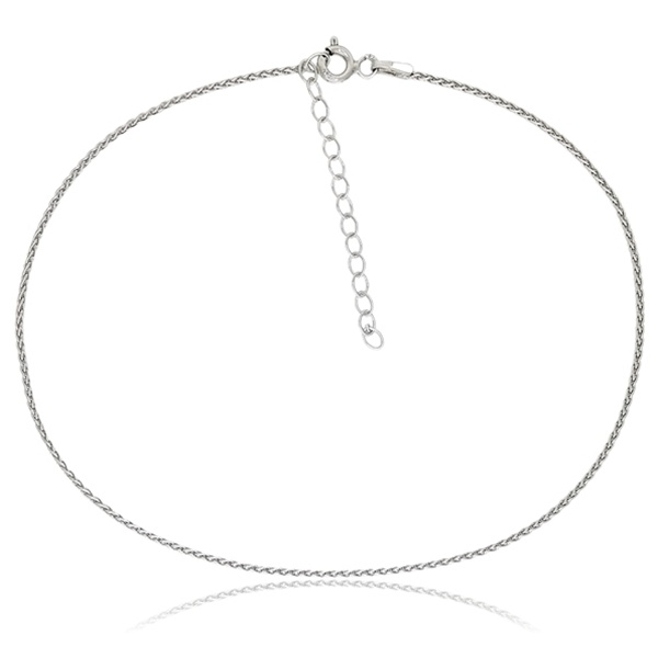 Fehér arany bokalánc sodrott láncszemekkel