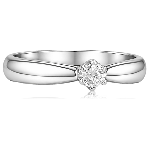 gyemant-gyuru (2) Fehér arany gyémánt eljegyzési gyűrű letisztult formával