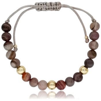 Órakísérő arany karkötő Perzsa-öbölbeli achát ásvánnyal