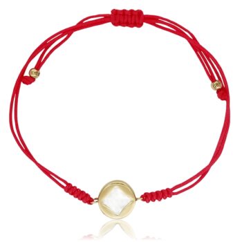 Órakísérő arany karkötő gyöngyház berakással