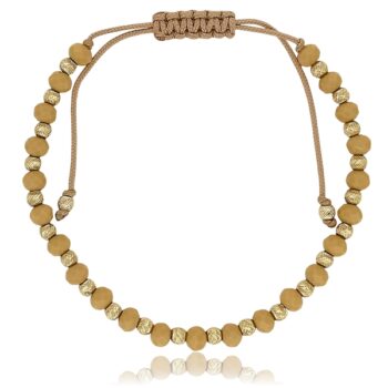 Órakísérő arany karkötő barna ónix ásvánnyal