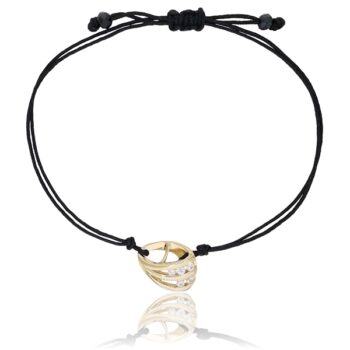 Órakísérő arany karkötő cirkónia díszítéssel