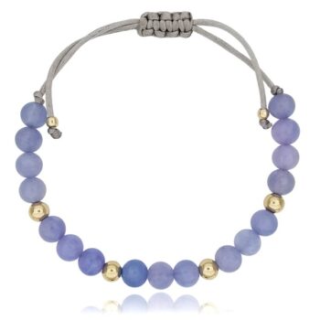 Órakísérő arany karkötő akvamarin ásvánnyal