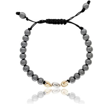 orakisero-arany-karkoto-hematit Órakísérő arany karkötő hematit ásvánnyal