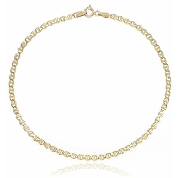 Sárga arany bokalánc gucci láncszemekkel