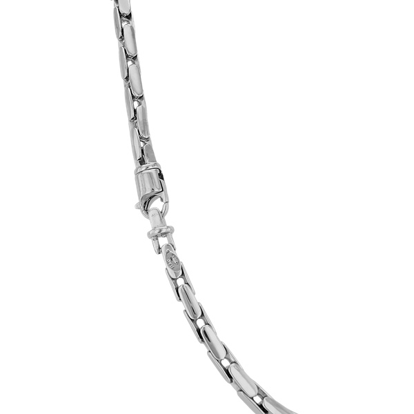 vastag-feher-arany-nyaklanc Vastag férfi fehér arany nyaklánc ovális szemekkel