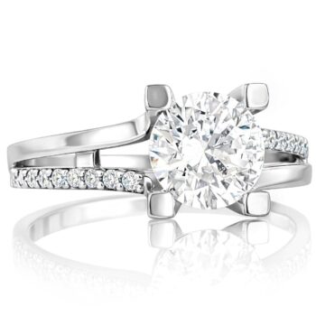 14-karatos-feher-arany-eljegyzesi-gyuru-2 Fehér arany oldalköves eljegyzési gyűrű