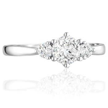 14-karatos-feher-arany-eljegyzesi-gyuru-4 Fehér arany háromköves eljegyzési gyűrű