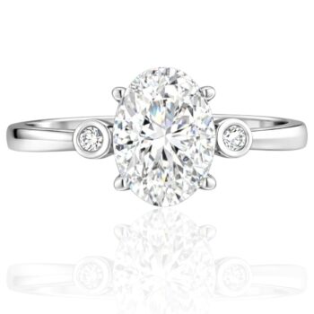 14-karatos-feher-arany-eljegyzesi-gyuru-5 Fehér arany ovális köves eljegyzési gyűrű