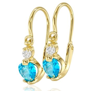 arany-baba-es-gyerek-fulbevalo-10 Sárga arany baba fülbevaló kék kővel