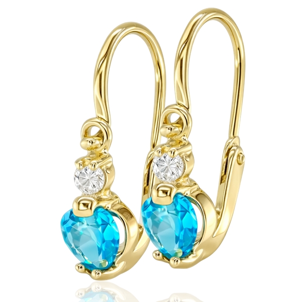 arany-baba-es-gyerek-fulbevalo-10 Sárga arany baba fülbevaló kék kővel