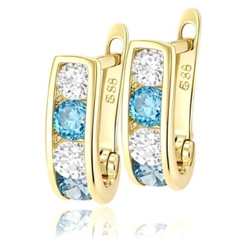 arany-baba-es-gyerek-fulbevalo-11 Sárga arany baba fülbevaló kék kővel