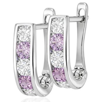 arany-baba-es-gyerek-fulbevalo-12 Fehér arany baba fülbevaló rózsaszín kővel