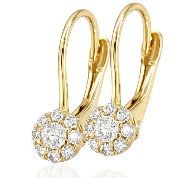 Virág formájú arany baba fülbevaló