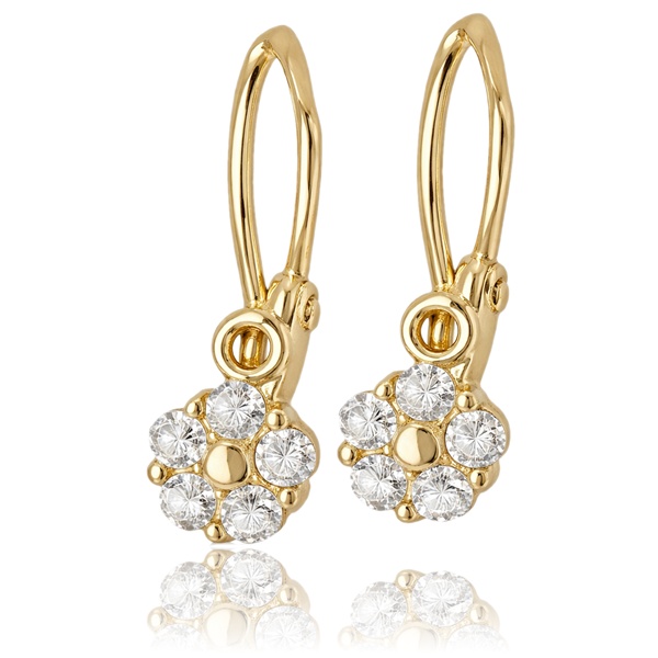 arany-baba-es-gyerek-fulbevalo-15 Elöl kapcsos sárga arany baba fülbevaló