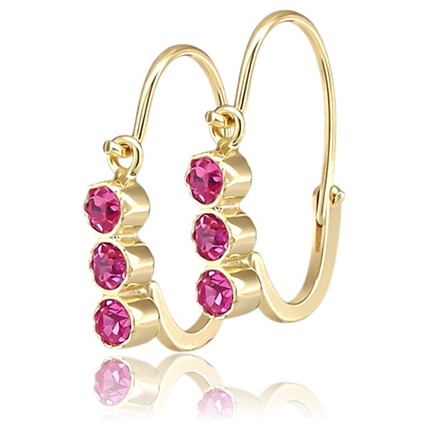 arany-baba-es-gyerek-fulbevalo-23 Elöl kapcsos sárga arany baba fülbevaló