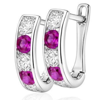 arany-baba-es-gyerek-fulbevalo-23 Fehér arany baba fülbevaló pink kővel