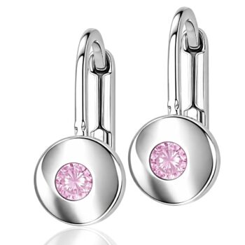 arany-baba-es-gyerek-fulbevalo-29 Fehér arany baba fülbevaló rózsaszín kővel