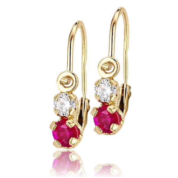 arany-baba-es-gyerek-fulbevalo-29 Elöl kapcsos sárga arany baba fülbevaló