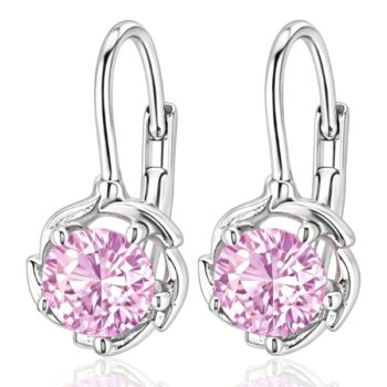 arany-baba-es-gyerek-fulbevalo-38 Fehér arany rózsaszín köves baba fülbevaló