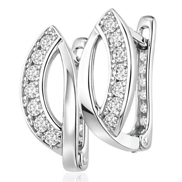 Arany gyerek fülbevaló fehér kővel