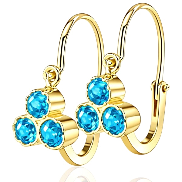 Elöl kapcsos sárga arany baba fülbevaló