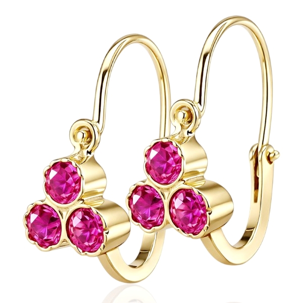 Elöl kapcsos sárga arany baba fülbevaló