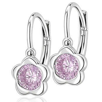 arany-baba-es-gyerek-fulbevalo-44 Fehér arany virág formájú baba fülbevaló