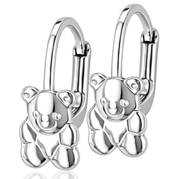 arany-baba-es-gyerek-fulbevalo-47 Fehér arany maci formájú baba fülbevaló