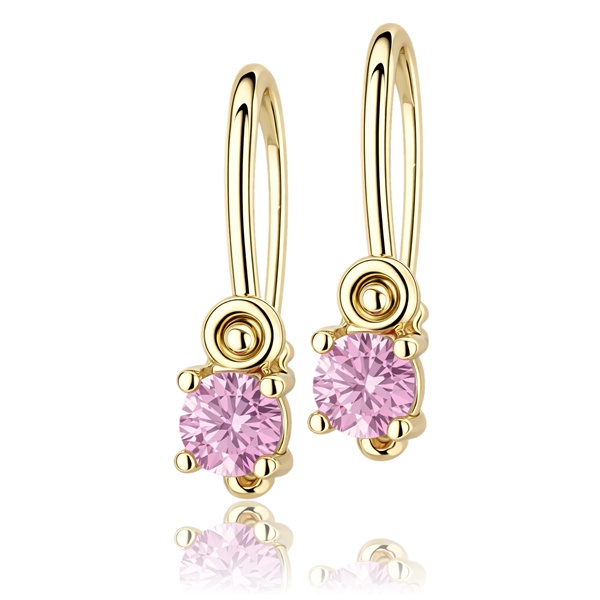 arany-baba-es-gyerek-fulbevalo-6 Elöl kapcsos sárga arany baba fülbevaló